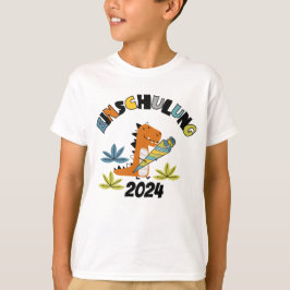 Camiseta Einschulung 2026 - Dino mit Schultüte 