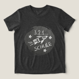 Camiseta Einschulung - Schulanfang - Rakete auf Tafel |