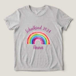 Camiseta Einschulung Schulkind 2026 - Sternchen Regenbogen 