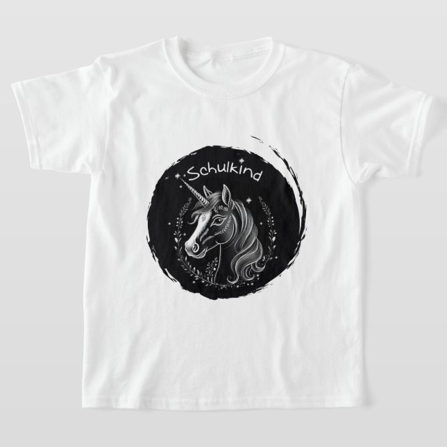 Camiseta Einschulung - Schulkind - Einhorn mit Sternchen | (Postura )