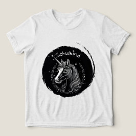 Camiseta Einschulung - Schulkind - Einhorn mit Sternchen |