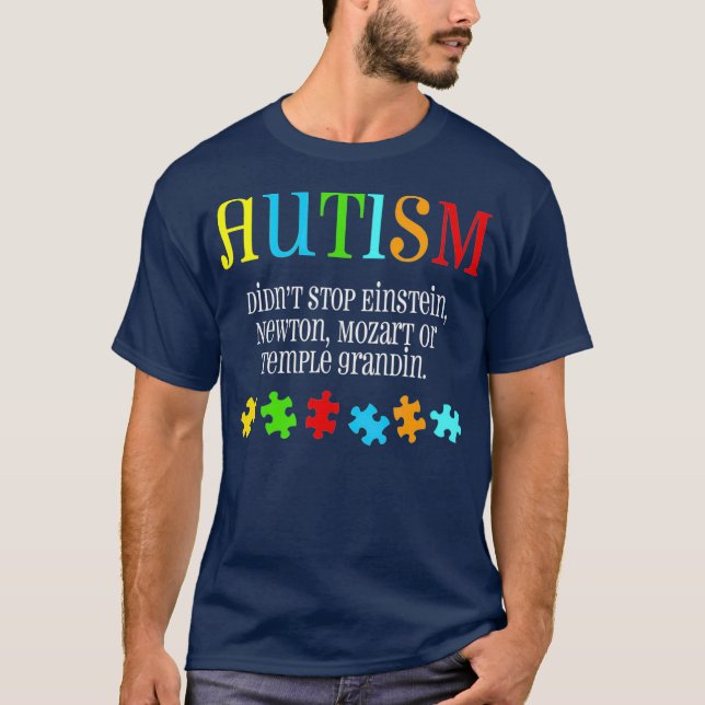 Camiseta Einstein Autism Awareness Autistic Autism Moms (Frente)