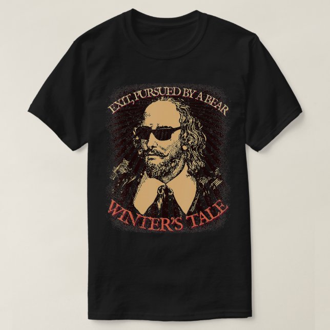 Camiseta Eit Perseguido por um Bear Winter's Tale Shakespea (Frente do Design)