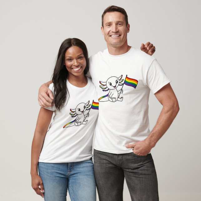 Camiseta Eixo Cinto com Sinalizador do Orgulho Arco-Íris LG (Unissex)