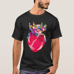 Camiseta Eixo Giro Para O Coração De Amor Colorido De Arte