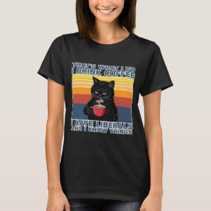 Camiseta Ejnl Vintage Eu Bebo Café Eu Odeio
