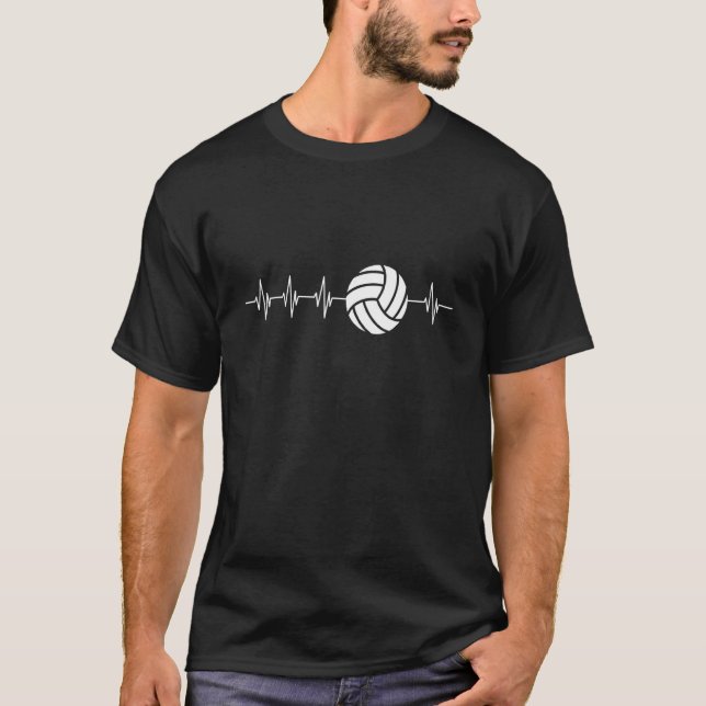 Camiseta Ekg de Voleibol de Pulsação (Frente)