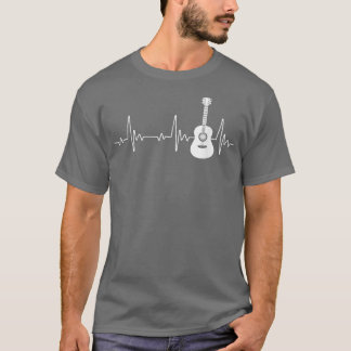 Camiseta EKG Guitar Heartbeat Guitar Player Musical Women M