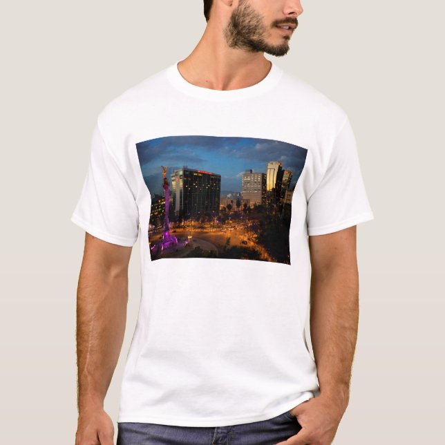 Camiseta EL Anjo De Independencia, marco mexicano (Frente)