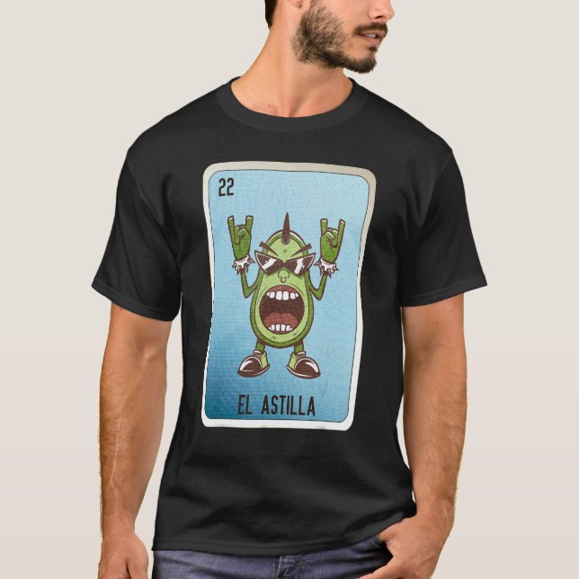Camiseta El Astilla Mexican Slang Lottery Bingo Cards (Frente)