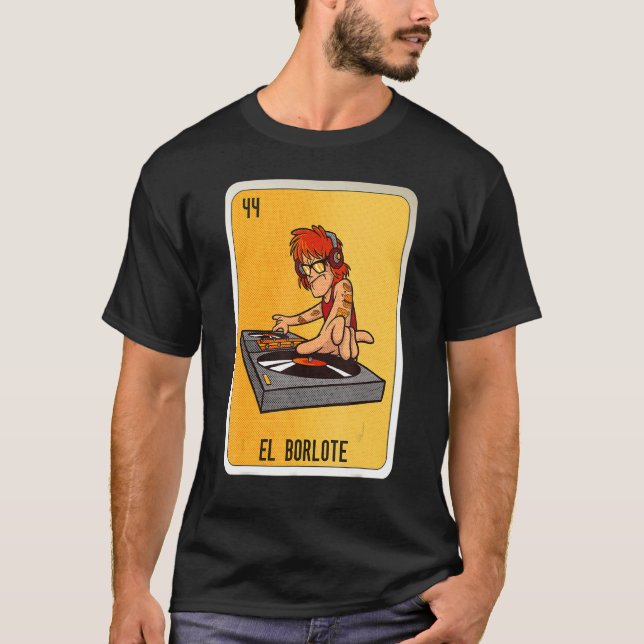 Camiseta El Borlote Mexican Slang Lottery Bingo Cards (Frente)