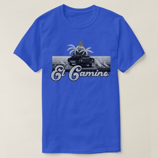 Camiseta El Camino Retro BW (Frente do Design)