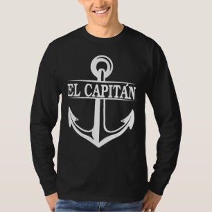 Camiseta El Capitan Capitão Anchor Navio Boat E Sail 2