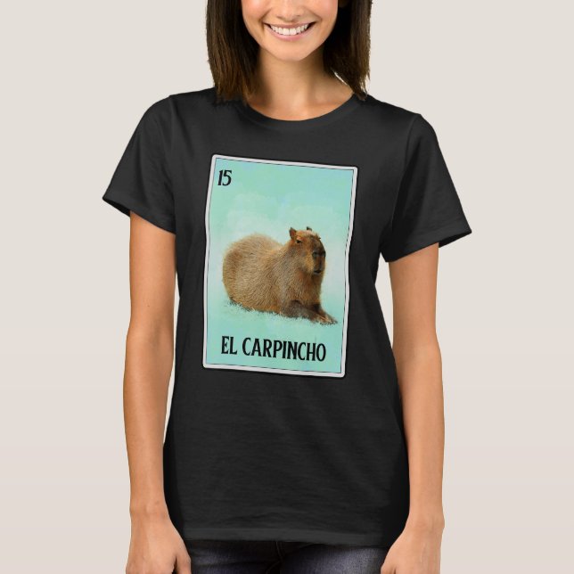 Camiseta El Carpincho Capybara Cartão Capibara Humor Animal (Frente)