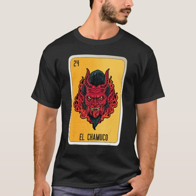Camiseta El Chamuco Mexican Slang Lottery Bingo Cards 1 (Frente)