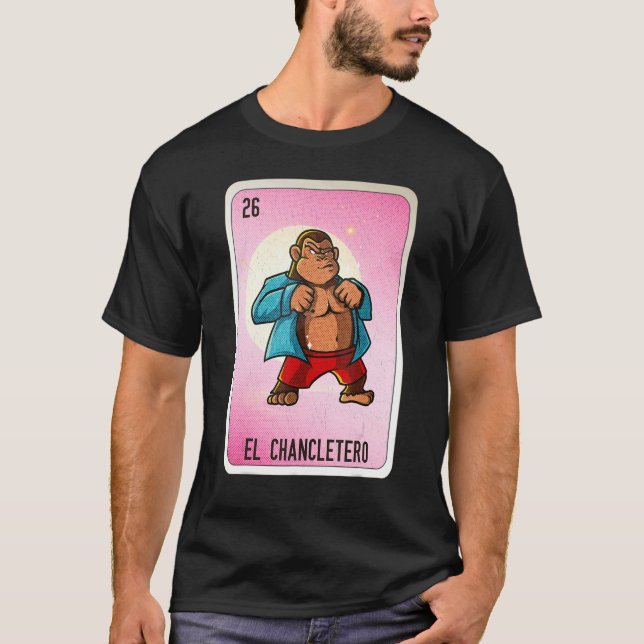 Camiseta El Chancletero Mexican Slang Lottery Bingo Cards (Frente)
