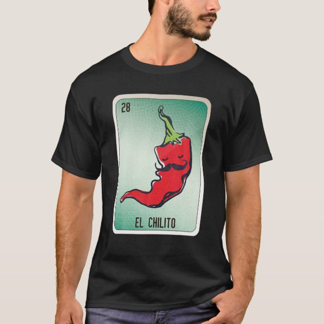 Camiseta El Chilito Mexicano Slang Chicano Bingo Cards T Sh (Frente)