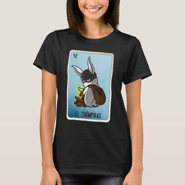 Camiseta El Chómpiras Mexican Slang Lottery Bingo Cards (Frente)