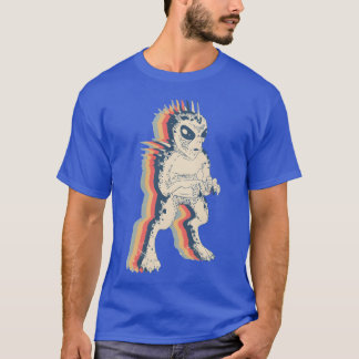 Camiseta El Chupacabra Cryptid Cryptozoology Retro Line Art