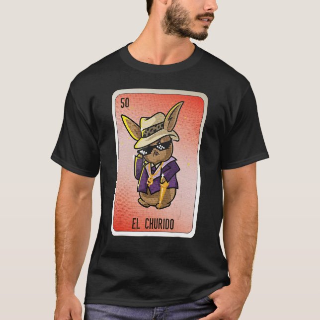 Camiseta El Churido Mexicano Slang - Cartões do Bingo da Lo (Frente)
