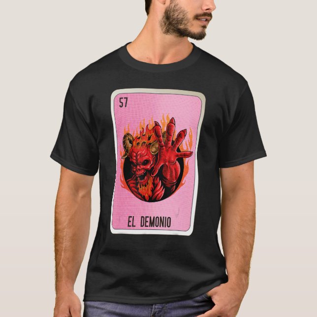Camiseta El Demonio Mexican Slang Lottery Bingo Cards (Frente)