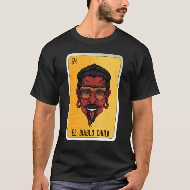Camiseta El Diablo Chulo Mexican Slang Lottery Bingo Cards (Frente)