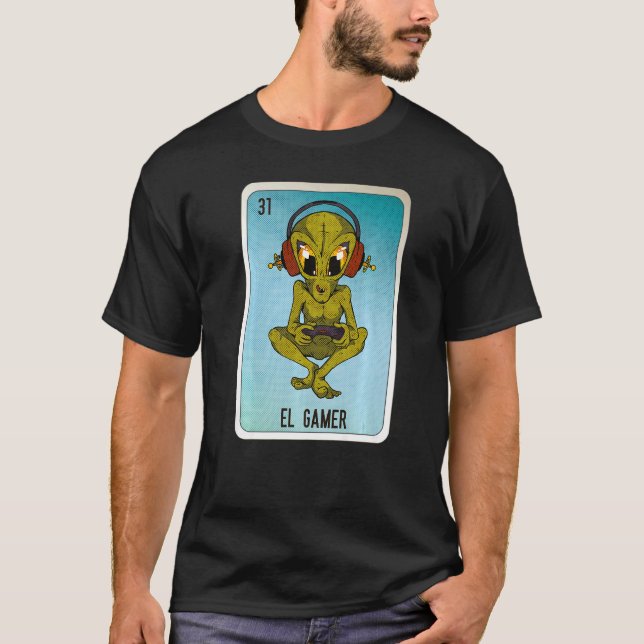 Camiseta El Gamer Mexican Slang Lottery Bingo Cards  4 (Frente)