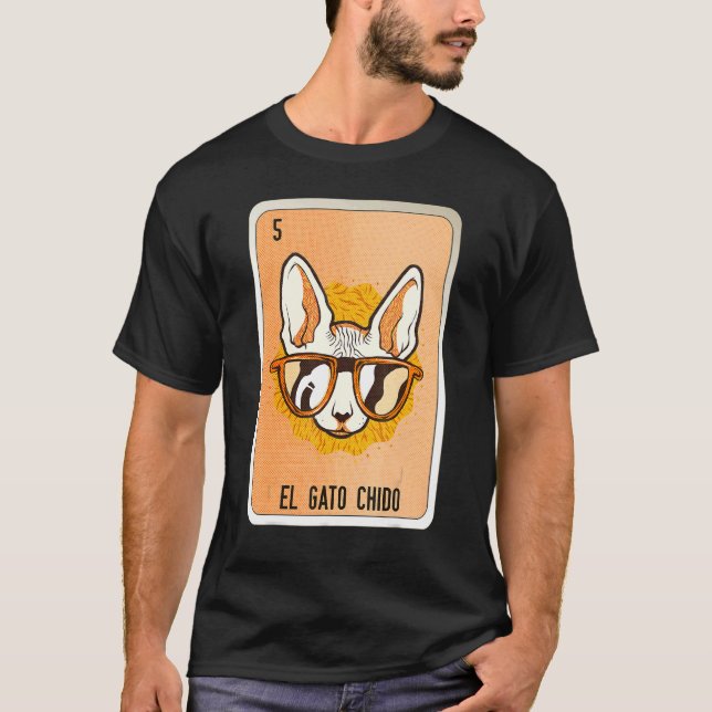Camiseta El Gato Chido Mexican Slang Lottery Bingo Cards (Frente)
