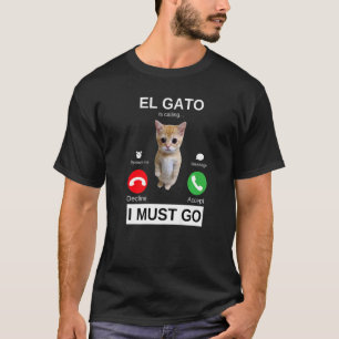 Camiseta El Gato está Chamando Meme de Gatinho Chorando Tri