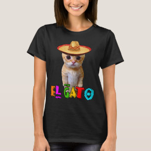 Camiseta El Gato Meme Gatinho Mexicano Cat Latino Munchkin 