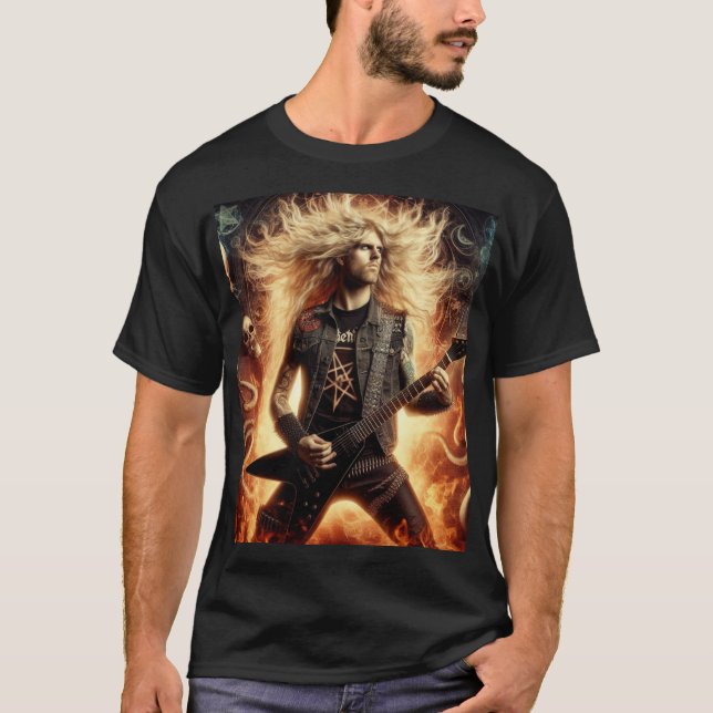 Camiseta El heavy metal se lleva a fuego (Frente)