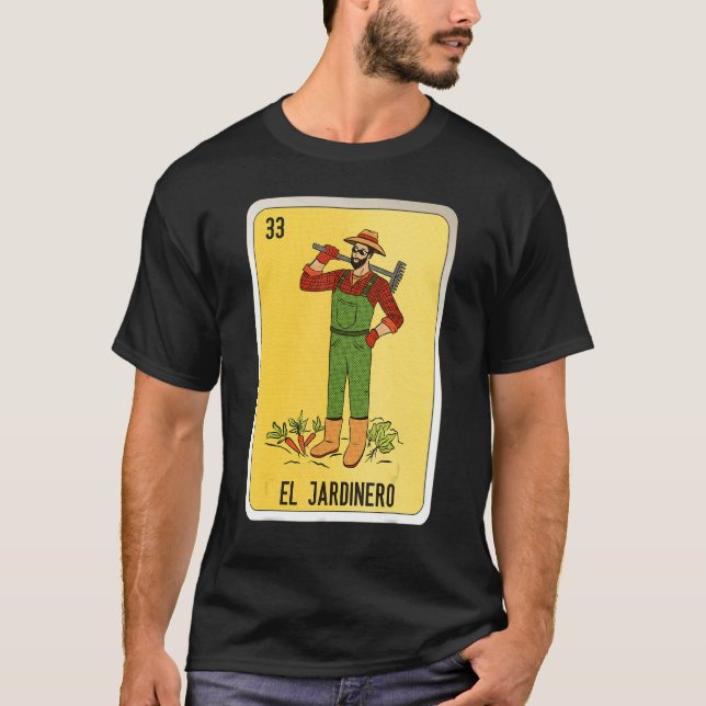Camiseta El Jardinero Mexico Slang Lottery Bingo Cards (Frente)
