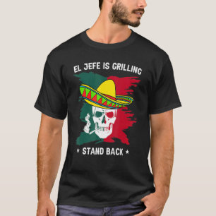 Camiseta El Jefe Griling Em Retorno ao Pai Mexicano Playera