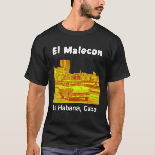 Camiseta El Malecon Habana Cuba Retro Viagens vintage Cuban