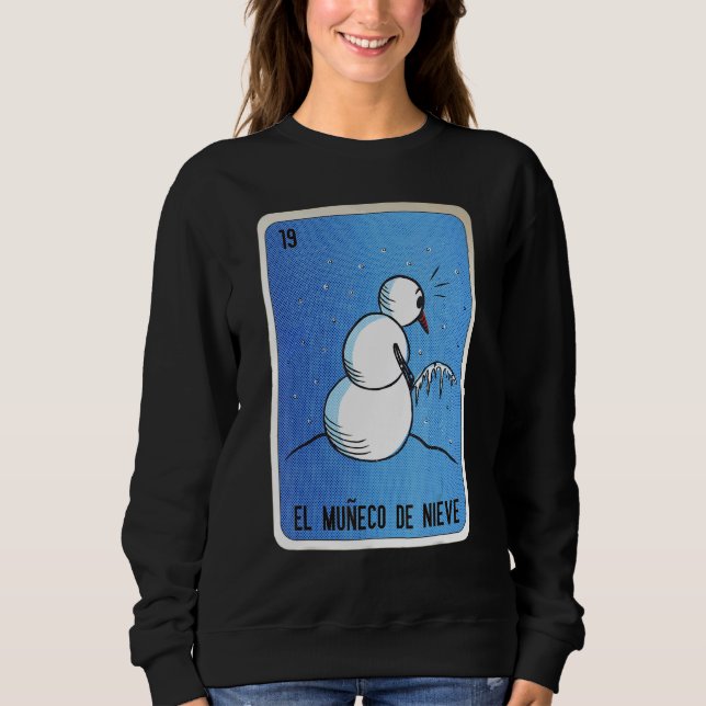 Camiseta El Muneco De Nieve Mexican Slang Lottery Bingo Car (Frente)
