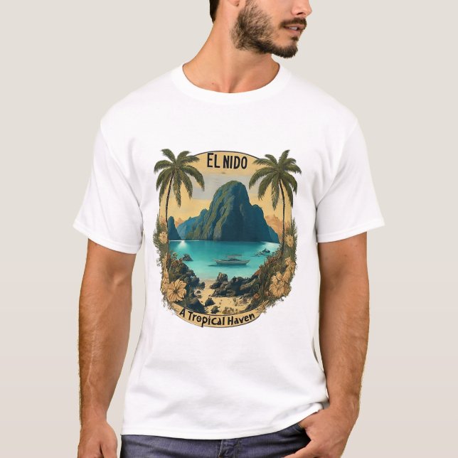 Camiseta El Nido: Um Refúgio Tropical (Frente)