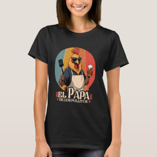 Camiseta El Papa de lo pollitos engraçado espanhol Dia del 