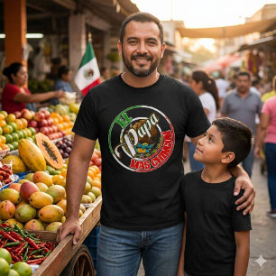Camiseta El Papa Mas Chingon, Impressão do México mexicano