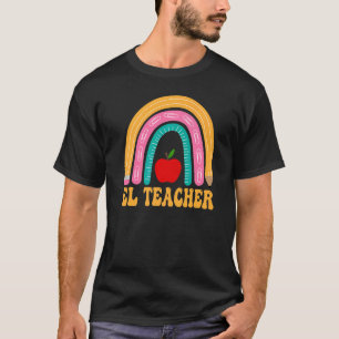 Camiseta El Professora Rainbow Pencil Women Back To School