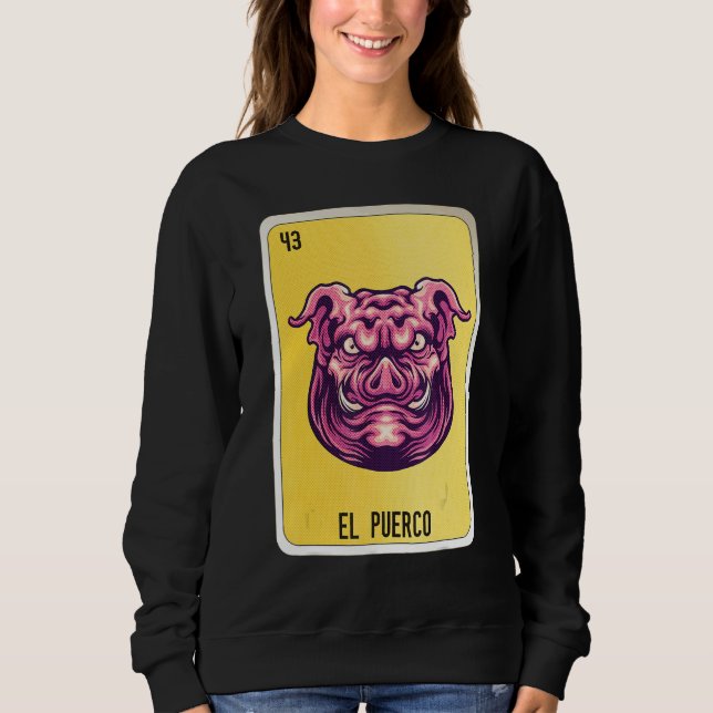Camiseta El Puerco Mexican Slang Lottery Bingo Cards (Frente)