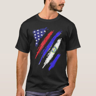 Camiseta El Salvador American Grown Flag USA Patriot Herita