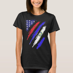 Camiseta El Salvador American Grown Flag USA Patriot Herita