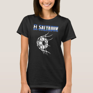 Camiseta El Salvador Bola De Futebol Na Rede Apoia O Salvad