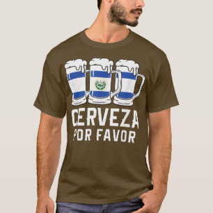 Camiseta El Salvador Cerveza Por Favor Bandeira Pupusas Sal