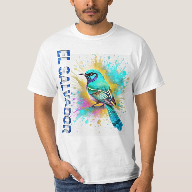 CAMISETA EL SALVADOR COLIBRI (Frente)