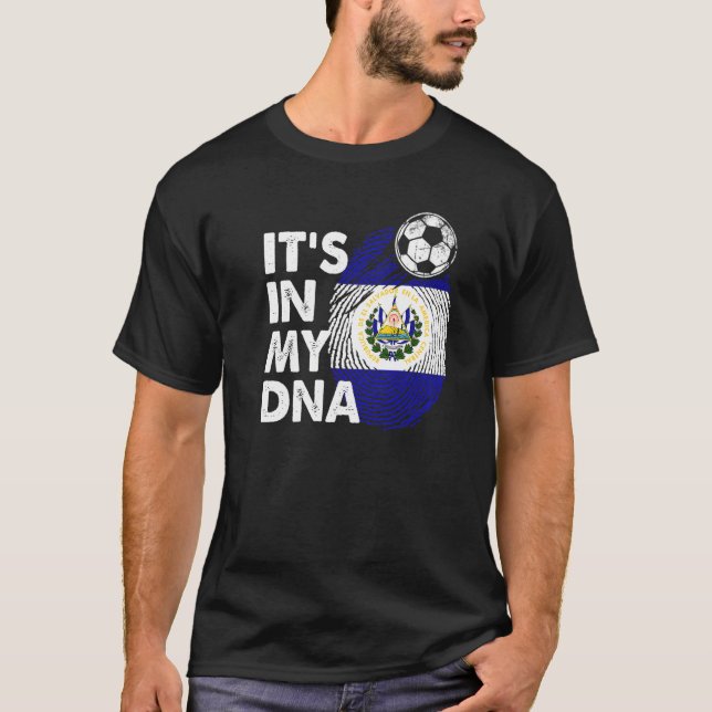 Camiseta El Salvador Em Minha Equipe De Bandeiras Do Dna Sa (Frente)
