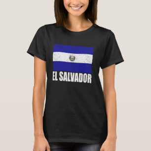 Camiseta El Salvador Flag Grunge Vintage Souvenir El Salvad