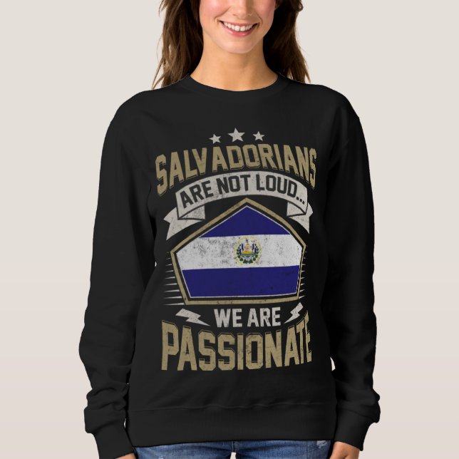 Camiseta El Salvador Flag Passionate Salvadorians Girls & W (Frente)