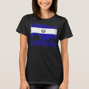 Camiseta El Salvador Flag Vintage - Viagem de Grunge em Des