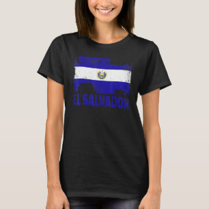 Camiseta El Salvador Flag Vintage - Viagem de Grunge em Des